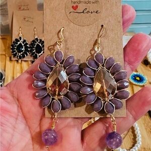 Elegant Amethyst Handmade Earrings